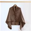 Morbido Coperta IN Pile Poncho Caldo Inverno Wrap Capo Scialle Mantello Bottone