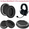 Black Soft Ear Pads Cushion Covers For Razer BlackShark V2 Pro Gaming Headphones
