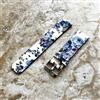 NICKSTON Floreale Blu (FL-2) Cinturino IN Pelle per Samsung Galaxy Watch 3 41mm Case -