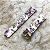 NICKSTON Cinturino In Pelle Floreale Viola (FL-4) Per Samsung Galaxy Watch 3 41Mm - B20