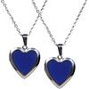 2 pezzi Heart Mood Photo Frame Cambia colore Emotion Feeling Collana unisex