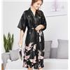 donna finta seta giapponese Kimono yukata Crane Vestaglia Accappatoio NOTTE