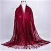 Donna Floreale Pizzo Testa Comprente Cappella Velo Scialle Foulard Muslim Moda