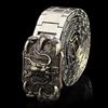Uomo Acciaio Inox Girovita Cintura Metallo Punk Gotico Escursioni Dragon Fibbia