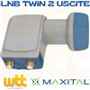 FTE MAXITAL LNB UNIVERSALE TWIN 2 USCITE INDIPENDENTI CON SCHERMATURA LTE PER PARABOLA SAT