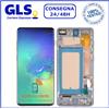 SAMSUNG DISPLAY TOUCH SCREEN+FRAME per SAMSUNG GALAXY S10 PLUS SM-G975F NERO VETRO INCEL