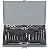 FERVI KIT SET 34 MASCHI MASCHIO A MANO E FILIERE PER FILETTATURA GIRAFILIERE ACCIAIO
