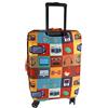Jocca 8912GC - Coprivaligia, motivo a quadri, misura grande, 20% elastan-80% poliestere, multicolore, taglia unica
