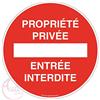 Aua Signaletique Cartello per Proprietà Privata Ingresso Vietato, Diámetro 230 Mm, Pvc 1.5 Mm