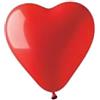 bws 100 PALLONCINI CUORE ROSSO 5" POLLICI 13 cm