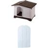 Ferplast DOGVILLA 90 - Cuccia da Esterno, Casetta per Cani in Resina Termoplastica Robusta & Porta per Cuccia Cani Modello Dogvilla 90, Portina per Cucce da Esterno Casette
