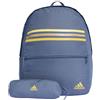 adidas Classic Horizontal 3-Stripes Backpack, Borsa Unisex, Black/Solar Slime, One Size
