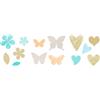 MISS KUTY Set di 3 matrici spesse ZUG, fiori, farfalle, cuori