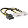 NO BRAND Cavo alimentazione scheda video da Molex a PCI-E 8 pin femmina 15 cm