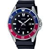 Casio Orologio Uomo CASIO MDV-107-1A3VEF Silicone Nero Sub 200mt