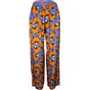 IL THE DELLE 5 pantalone donna pervinca/arancio ALAN 48ST FLOWERS MADE IN ITALY