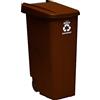WELL HOME MOBILIARIO & DECORACIÓN Wellhome Recycle contenitore 110 litri, chiuso con coperchio, ideale per la raccolta differenziata dei rifiuti organici, con ruote