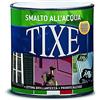 TIXE Smalto all'Acqua per Legno e Metallo | Vernice all'Acqua Pronto all'Uso, Resistente Copertura Lucida o Opaca | 2,5 Lt | Nero Opaco | Made in Italy