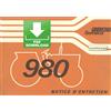 Trattore FIAT 980 Manuale uso manutenzione Libretto istruzioni FRANCESE
