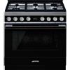 Smeg Portofino Cpf9gpbl Kitchen Nero 90 cm