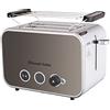 Russell Hobbs Tostapane - 2 Fette - Acciaio Inox Titanio; Scomparti per toast extra larghi; 6 livelli di doratura; Scongelamento; Funzione solleva e guarda, 1600 W, DistinctionsTitanio 26432-56