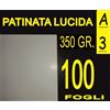 New Paper 100 FOGLI A3 CARTA PATINATA LUCIDA STAMPANTI LASER BIGLIETTI VISI 350 GR F.TO A3
