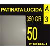 New Paper 50 FOGLI Carta 350 gr fotografica patinata lucida x stampante laser A3 BIGLIETTI