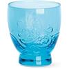 Excelsa Santa Cruz Bicchiere cl 30, Vetro, Azzurro, 8.5x8.5x9.5 cm