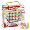 CRAZE Timbri bambini Hello Kitty regalo 20 Timbrini lavabili per bambini Timbro a inchiostro Hello Kitty Giocattolo Timbri per Bambini Modelli diversi 4 Colori Giochi creativi per bambini, 51191