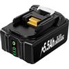 AIMAX 5.5Ah 18V Batteria Ricambio per Makita, Li-Ion BL1850 Batteria per Makita BL1830 BL1860 BL1840 BL1835 BL1845 194204-5 LXT-400 Batterie Accessori, 1pc