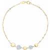 Bracciale in ORO GIALLO con Cuori Donna Modello FERRAGNI 18 KT 750% List. 325€