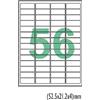 Desmat 20 fogli di etichette autoadesive vuoti 56 per spedizioni A4 52,5 x 21,2 mm d...