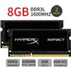 Kingston HyperX Impact 16GB 2x8GB DDR3L 1600MHz PC3L-12800 Laptop Memoria RAM IT