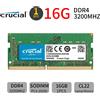 Crucial 32GB 16GB DDR4 3200MHz PC4-25600S Laptop 260Pin CL22 SODIMM Memoria IT