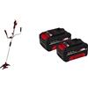 Einhell AGILLO 36/255 BL-Solo Decespugliatore a batteria Power X-Change & Originale 4,0 Ah Twinpack Power X-Change (18 V, 2 pz. batterie da 4,0 Ah