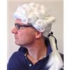 Rubber Johnnies Giudice Parrucca Avvocato Tribunale Gentiluomo Downton Costume Bianco Festa Hair