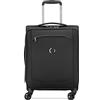 DELSEY VALIGIA TROLLEY CABINA 4 DOPPIE RUOTE SLIM ESPANDIBILE 55 CM RICICLATO, Nero