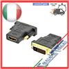 Adattatore Video DVI-D (24+1) Maschio a HDMI Femmina Dorato