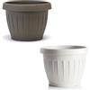 BAMA FIORIERA RETTANGOLARE BALCONIERA INTERNO ESTERNO VASO RESINA TERRACOTTA BIANCO