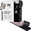 VELCRO Brand Nastro a strappo adesivo ad alta resistenza, Nero 50mm x 10m | Nastro adesivo a strappo ad alta resistenza, per casa, ufficio, garage e decorazioni