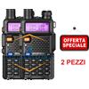 Baofeng 2X RICETRASMITTENTE BAOFENG UV-5R VHF/UHF DUAL BAND PMR RADIO VHF 144-146 MHz