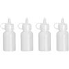 HENDI Mini bottiglie dosatrici comprimibili, set da 4, 50ml, trasparente | Polietilene semitrasparente, ogni bottiglia ⌀35x(H)100mm, riutilizzabili