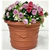 VASO FESTONATO TERRACOTTA BIANCO IN RESINA FIORIERA DA BALCONE ESTERNO INTERNO