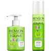 Revlon Professional Equave Kids SHAMPOO+BALSAMO Fragranza Mela Verde, Shampoo Delicato per Bambini, 300ml + Balsamo Arricchito di Cheratina per Bambini, Senza Risciacquo, 200ml