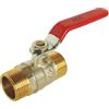 Somatherm for you - Valve con doppia sfera maschile 20/27 - maniglia piatta reversibile - Passaggio standard - Impermeabilizzazione rinforzata con 2 giunti tori