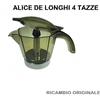 De'Longhi, DeLonghi, De Longhi Caraffa 4 Tazze per Caffettiera Alicia DELONGHI Ricambi Moka Caffè EMKE42 EMK4
