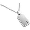 Zancan Collana Girocollo Zancan Uomo Acciaio anallergico con zaffiro bianco Ref. EHC094