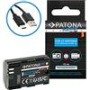 Patona 1361 Batteria Platinum per Canon LP-E6NH LP-E6P 2600 mAh con USB-C