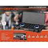 DESTMAN Fornello Elettrico 2 Piastra A Gas Doppio Fuoco A Gpl Cucina Campeggio Dt568-2t