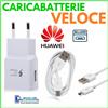 CARICABATTERIE VELOCE FAST CHARGER per HUAWEI Y6 2019 PRESA + CAVO MICRO USB